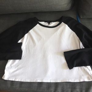 Forever 21 crop long sleeve shirt